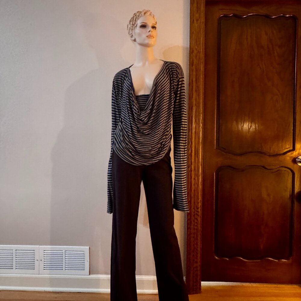 Punk-inspired Vivienne Westwood Anglomania Y2K long-sleeve draped top, size M